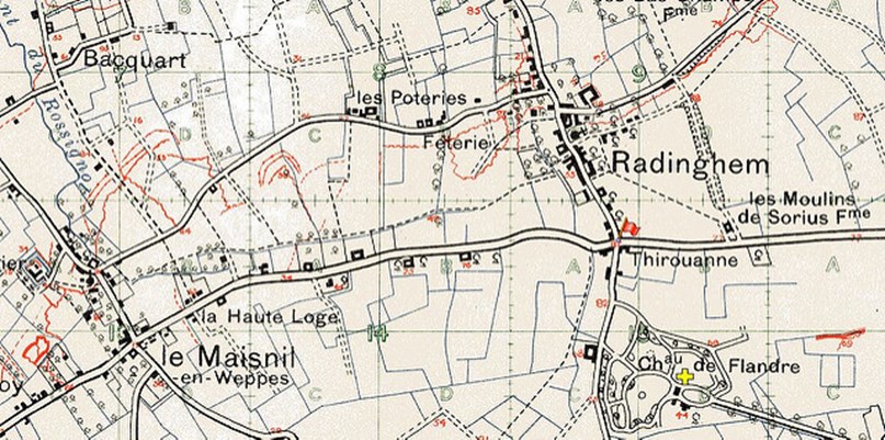 The Radinghem Area In 1915