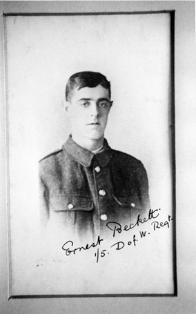 Ernest Beckett Whose Pension Cards Are Highlighted Here