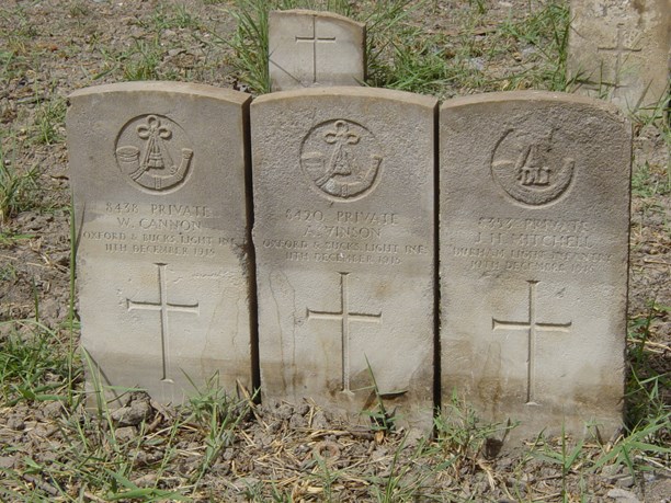William Cannon, Arthur Vinson And James Mitchell Who Rest Side By Side At Kut War Cemetery