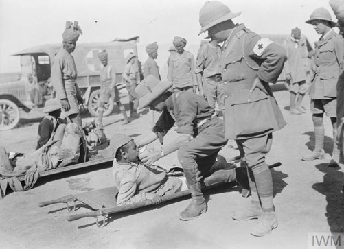 Wounded Turks Being Tended