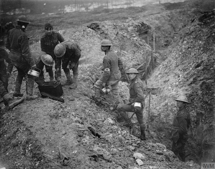 Stew Is Served At The Edge Of A Reserve Trench Near St Pierre Divion On The Somme
