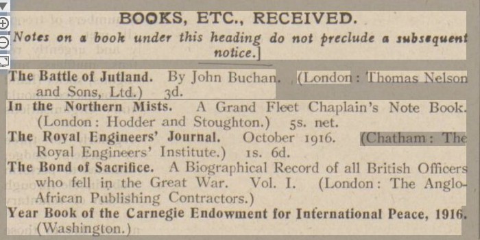 Broad Arrow 11 October 1916