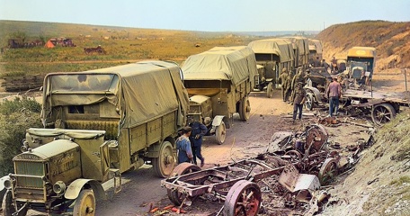 To Destroy A Road, Get A 3 Ton Truck Motor Transport In WW1