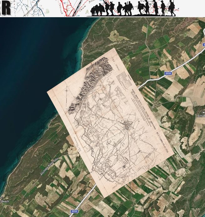This Map Is Headed 'Diagram Showing Advanced Turkish Trenches And Communications'. It Is Dated 27 September 1915