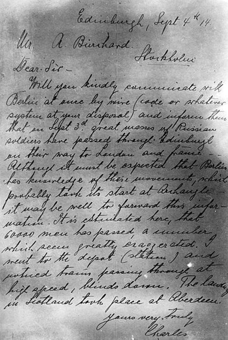 Carl Lody's Letter