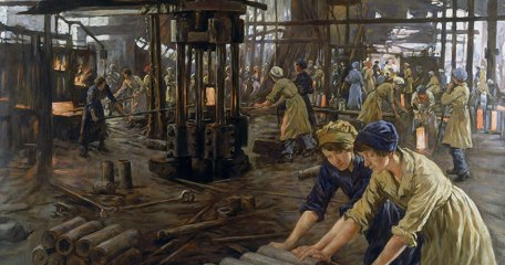 'The Munitions Girls' Oil Painting, England, 1918 Wellcome L0059548