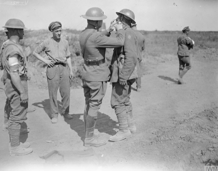 An American Doctor Examining Walking Wounded Of The 37Th Division