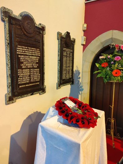 The Newly Restored War Memorial Tablets