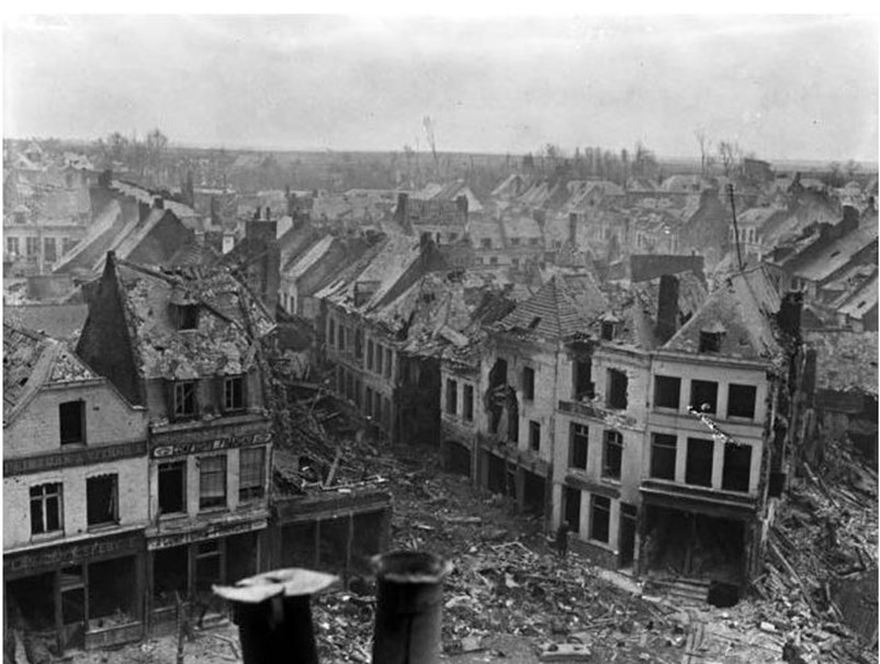 Ww1 Bapaume Gr Retreat High View 19 March 1917