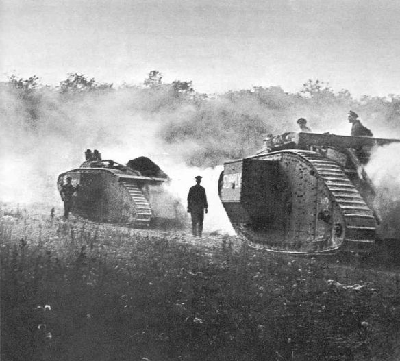 Tanks In The Fog On The Opening Day Of The Battle Of Amiens 8 August 1918