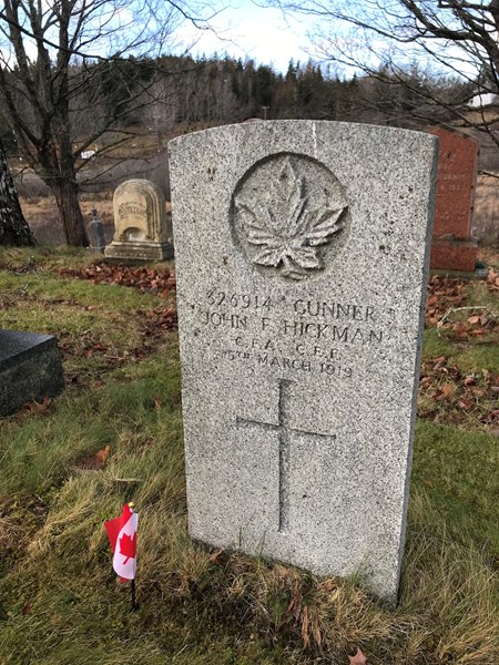 John Frederick Hickman's Headstone