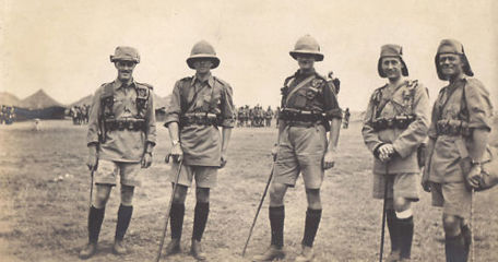 Kar Five Officers L R Seth Smith Armstrong Reynolds Winderson And Keneally July 1916 Copyright Harry Fecitt All Rights Reserved
