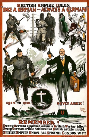 Above An Anti German Post First World War Poster From The British Empire Union