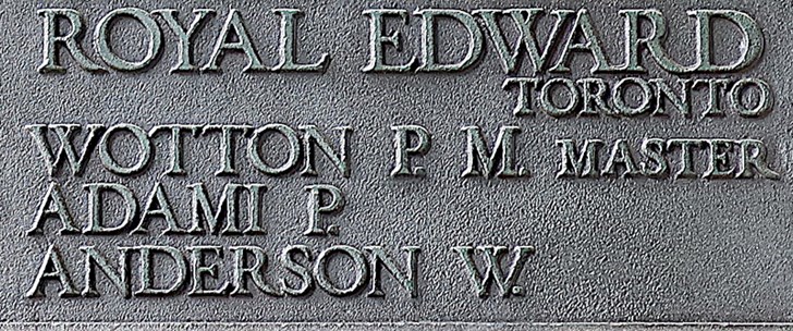 Tower Hill Memorial Showing Royal Edward Losses