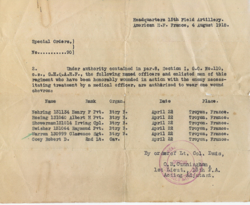 Extract Of Orders