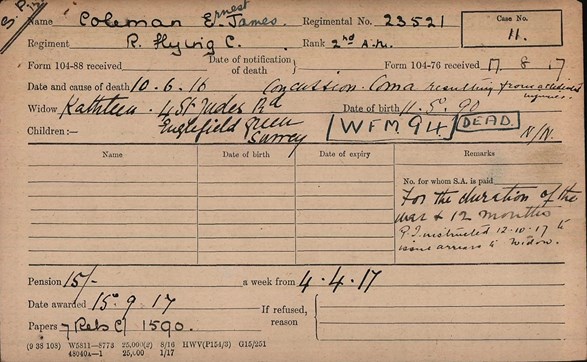 Coleman Ernest James 23521