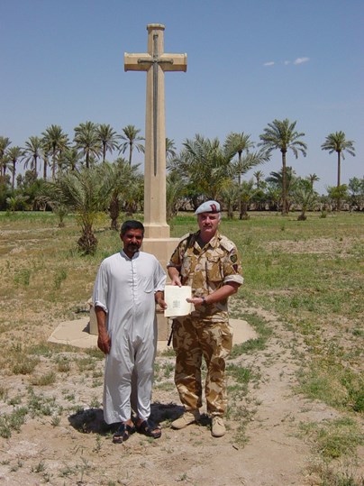 The Author With The Man Who Maintained The CWGC In Al Amara In 2003