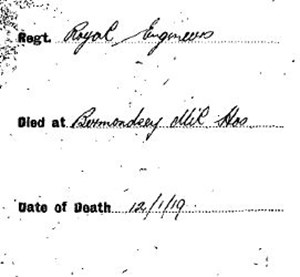 Extract From The Validation Certificate Indicating The Place Of Death