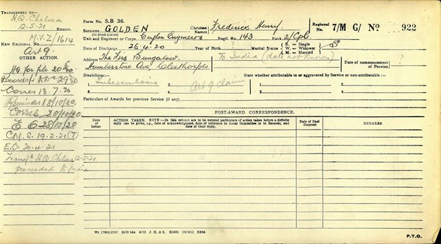 Frederick Henry Golden Ledger