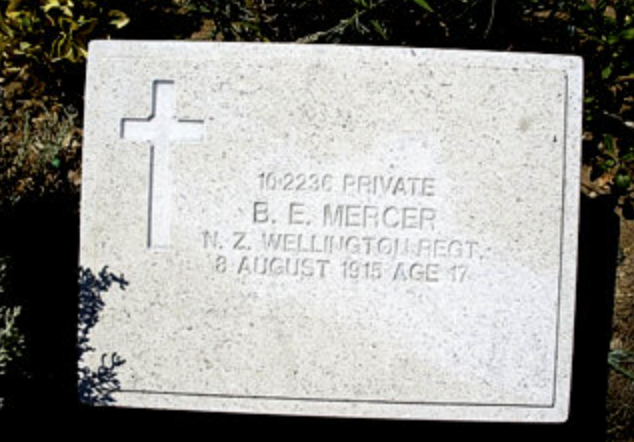 The Headstone On The Grave Of Basil Mercer