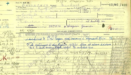 Ledger For Michael Gallagher (Front)