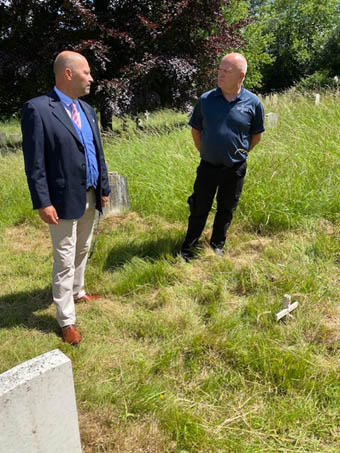 Steve Maertens And A Member Of The Commonwealth War Graves Commission, 2022