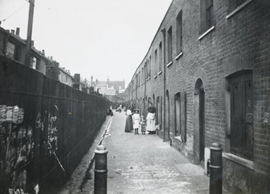 A Bethnal Green Slum Street, London, Circa 1900