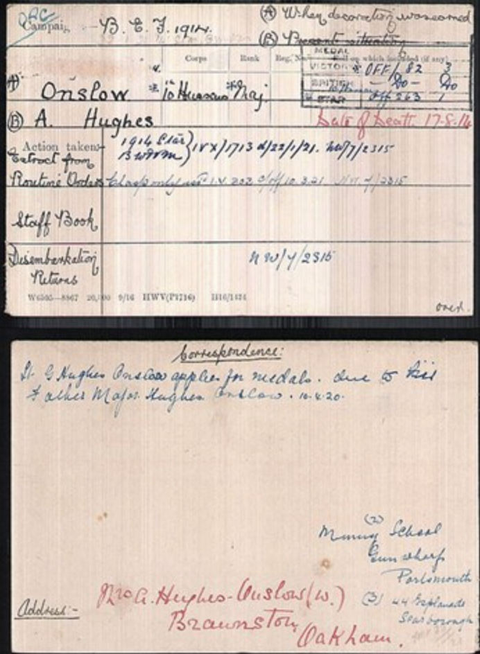 Medal Index Card (WFA)