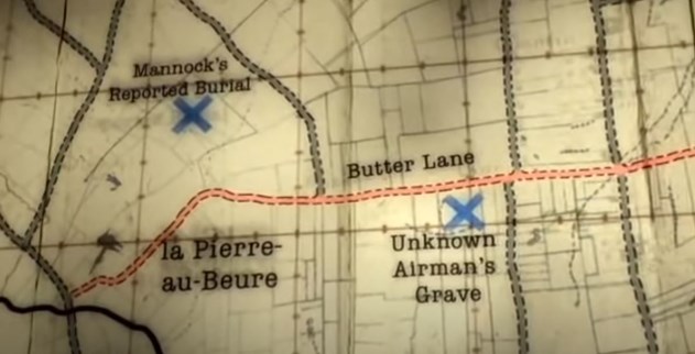 The Second Blue Cross Is The Position That The Body Was Found And Exhumed From Which Now Lies In Laventie Military Cemetery