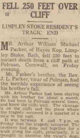 The Report On Arthur’S Death In The Bath Weekly Chronicle & Herald On 6 April 19140. Image 1