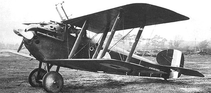 A Pair Of Upward Firing Guns Fitted To A Sopwith Dolphin