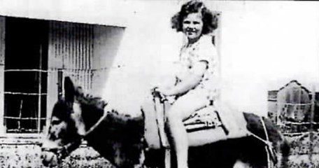 Jo Salmon, Aged Eight, On A Donkey At Gallipol