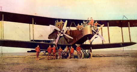 Airmen Of 216 Squadron With A Handley Page Night Bomber In 1917 (1)