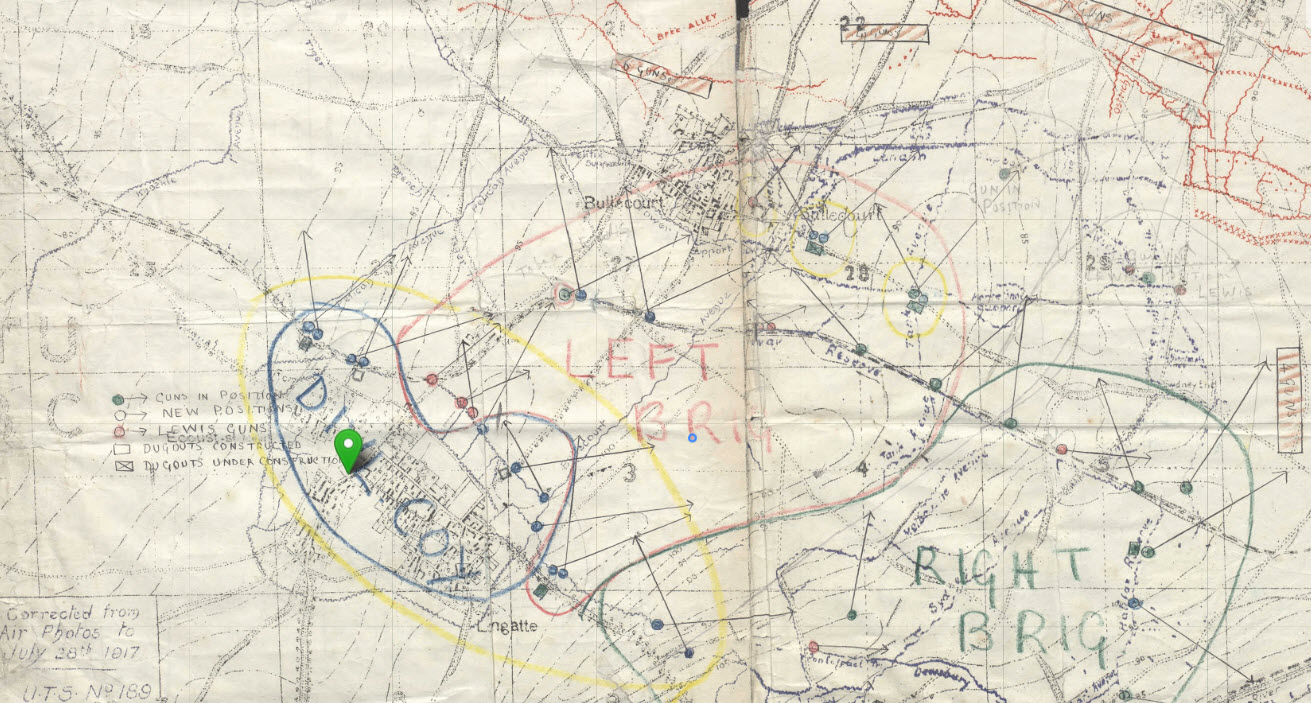 Écoust Saint Mein 1917 Barrage Map