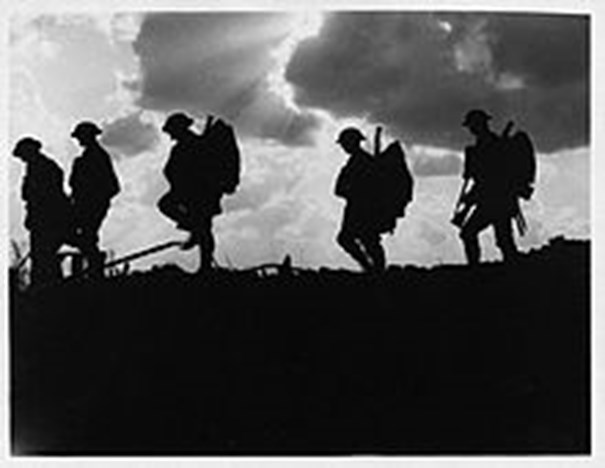 Men Of The 8Th Battalion, East Yorkshire Regiment Going Up To The Line Near Frezenberg
