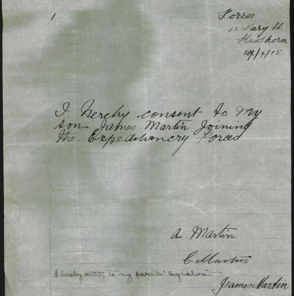 Consent To Serve Letter