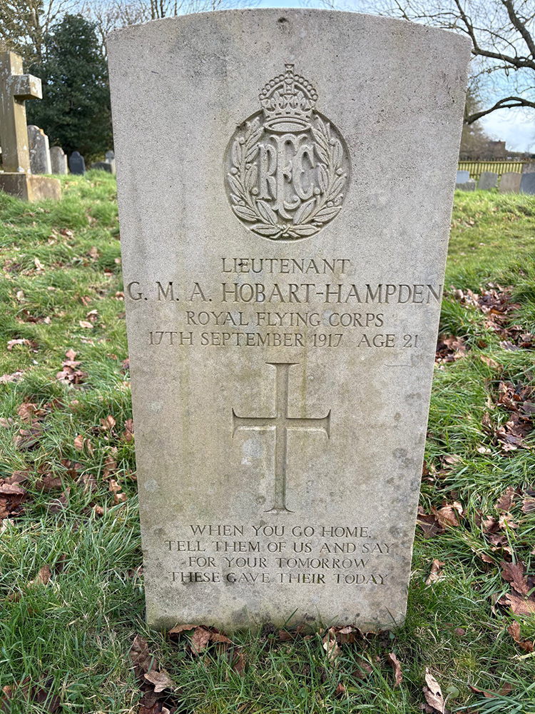 Lieutenant G.M.A. Hobart Hampden Headstone