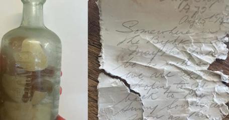 WW1 Soldiers Bottle On A Beach