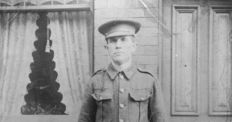 Cornelius Hayes Outside His Home