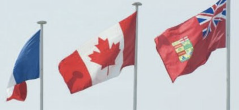 The Canadian Red Ensign Was Flown At The Centenary