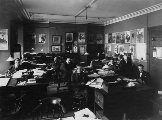 One Of The Rooms Within The War Office In Use, Early 20Th Century