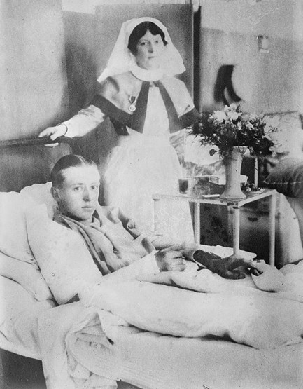 2:Lt. George Mccubbin Pictured Recovering In Hospital From His Wounds