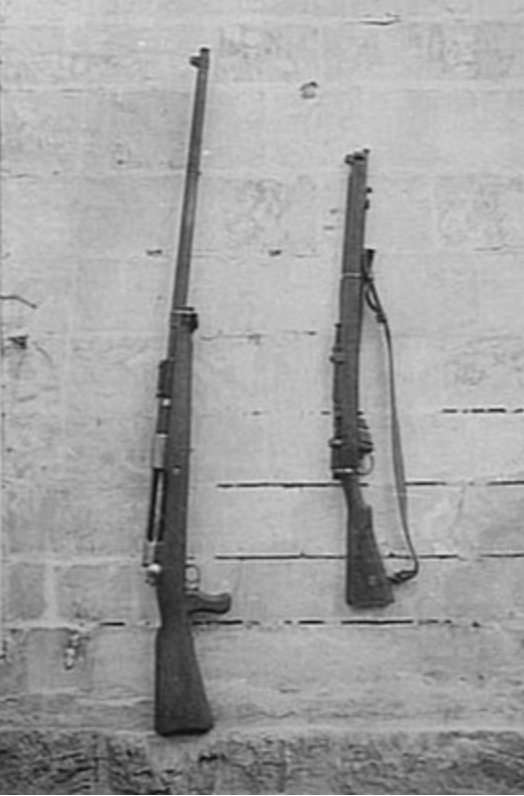 T Gewehr Next To Standard British Rifle