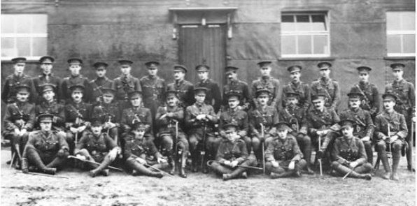 Officers Of The 12Th KOYLI At Farnely Camp, In 1915