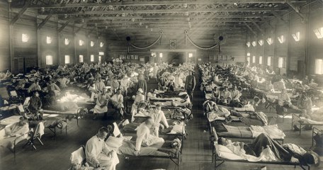 Emergency Hospital During Influenza Epidemic, Camp Funston, Kansas NCP 1603