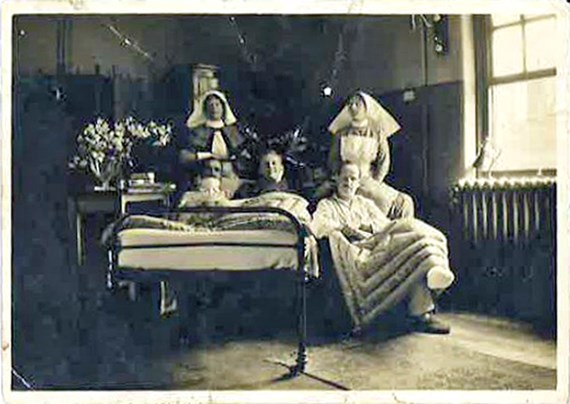 Dowding Recuperating From The Wound To His Jaw.