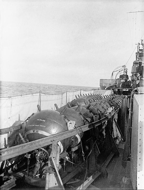 Horned Contact Mines On HMS Aurora