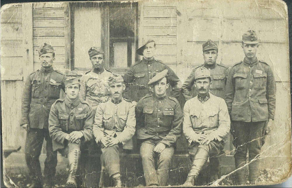 William Sandison (Rear Centre), With Austro Hungarian Prisoners