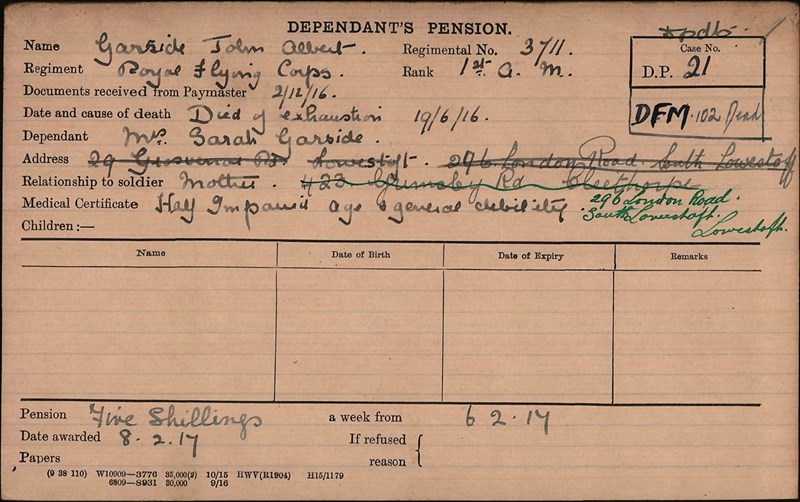 Garside John Albert 3711