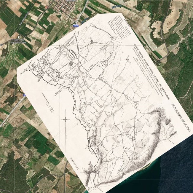 This Map Shows Turkish Trenches And Communications.